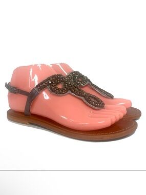 STEVE MADDEN Goldrush Studded Thong Sandals